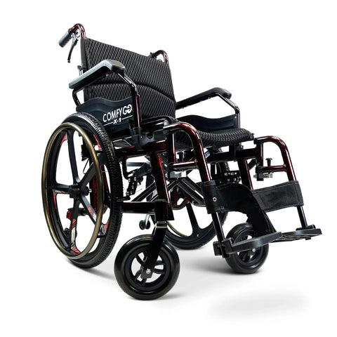 X-1 Leichter manueller Rollstuhl mit schnell abnehmbaren Rädern 