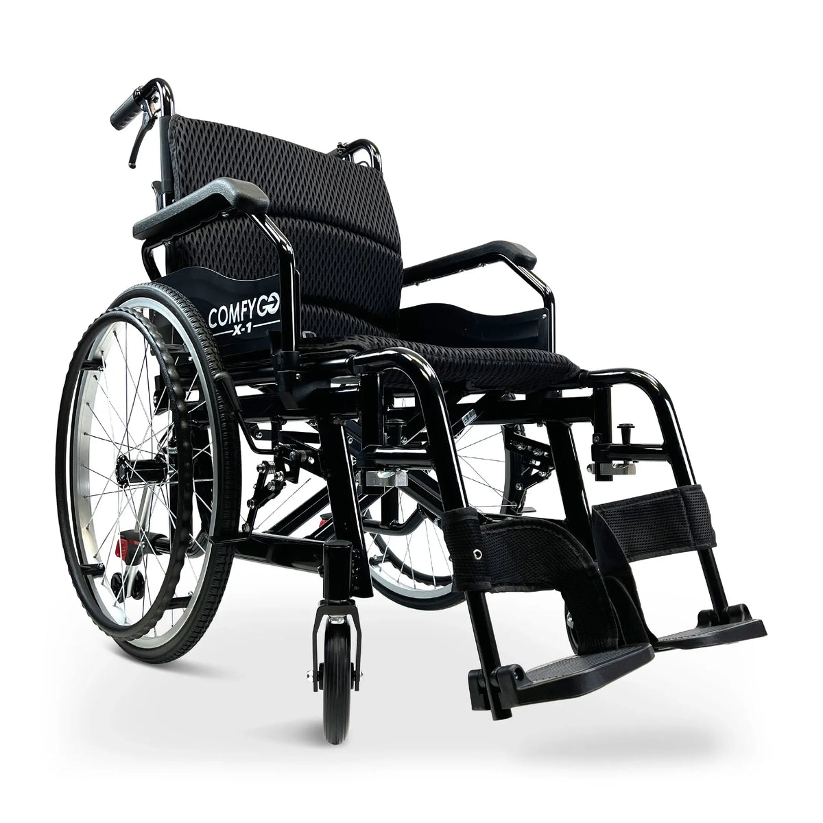 ComfyGO X-1 lichtgewicht handmatige rolstoel met snel afneembare wielen 